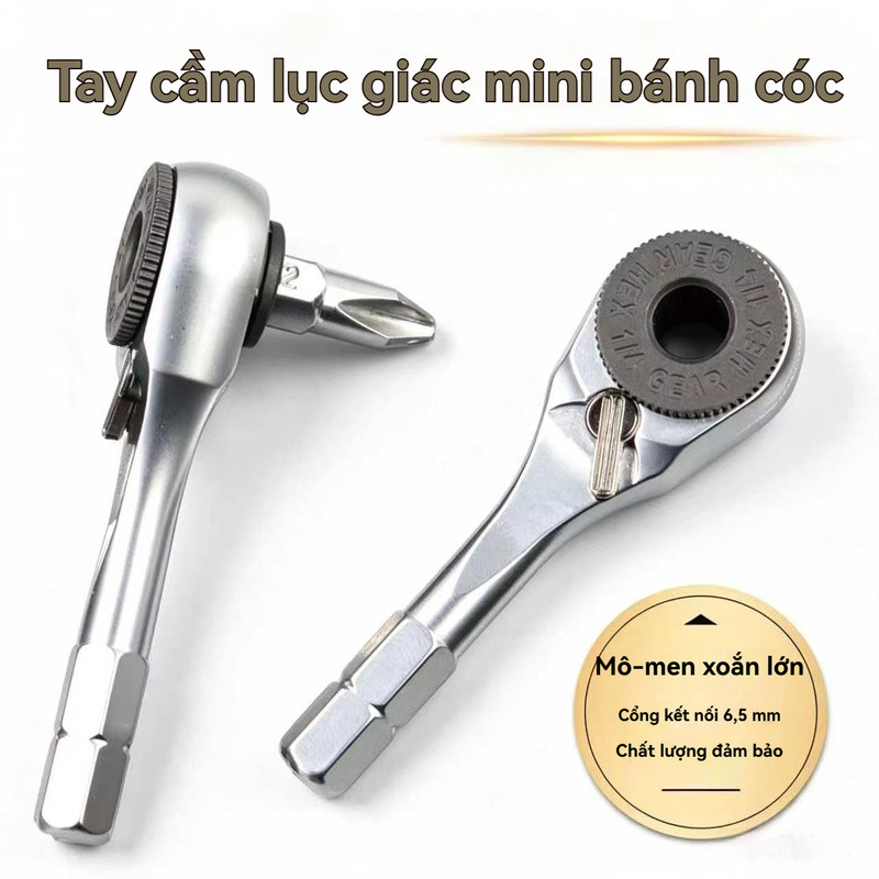 Tay cầm lục giác Mini Ratchet Chuyển tiếp Xoay ngược Cờ lê tiết kiệm lao động Tua vít mini Công cụ s