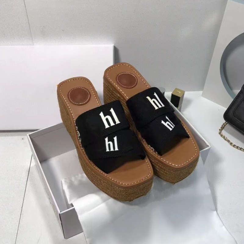 EBG8 Fashionable women's sandals2026New Summer Style Platform Wedge Heel Roman Style Canvas Sandals