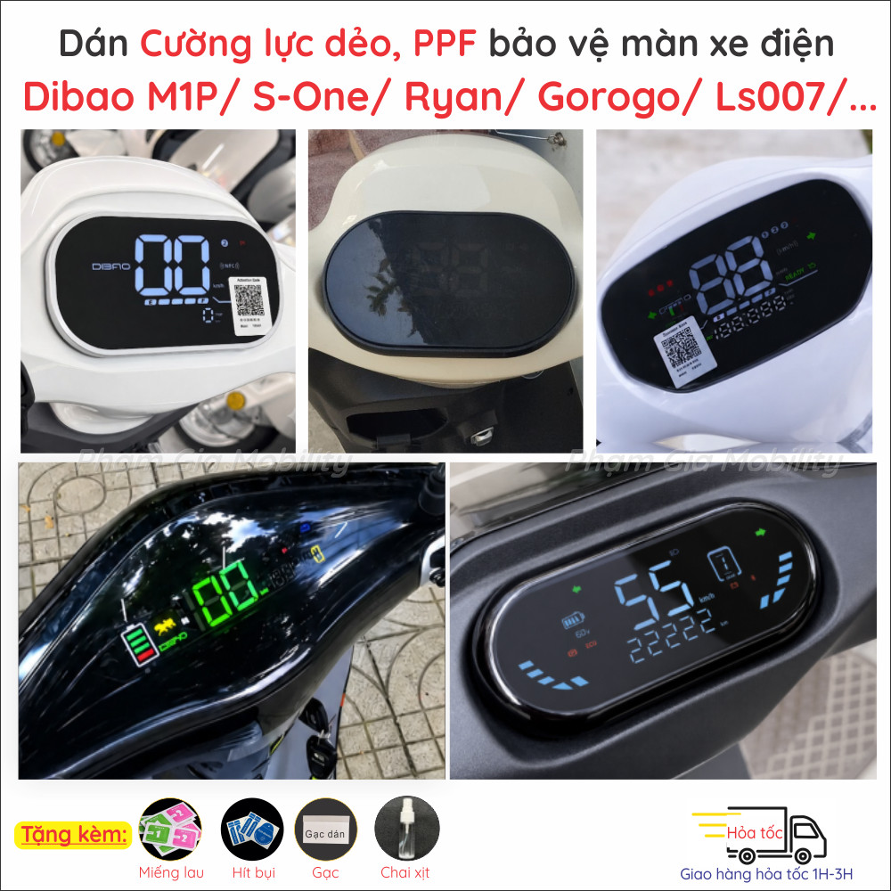 Dán màn hình cho xe điện Dibao S-one LS007 M1P KAZUKI Takumi Gorogo JVC ZH Gogolo Gogo Ryan S One So