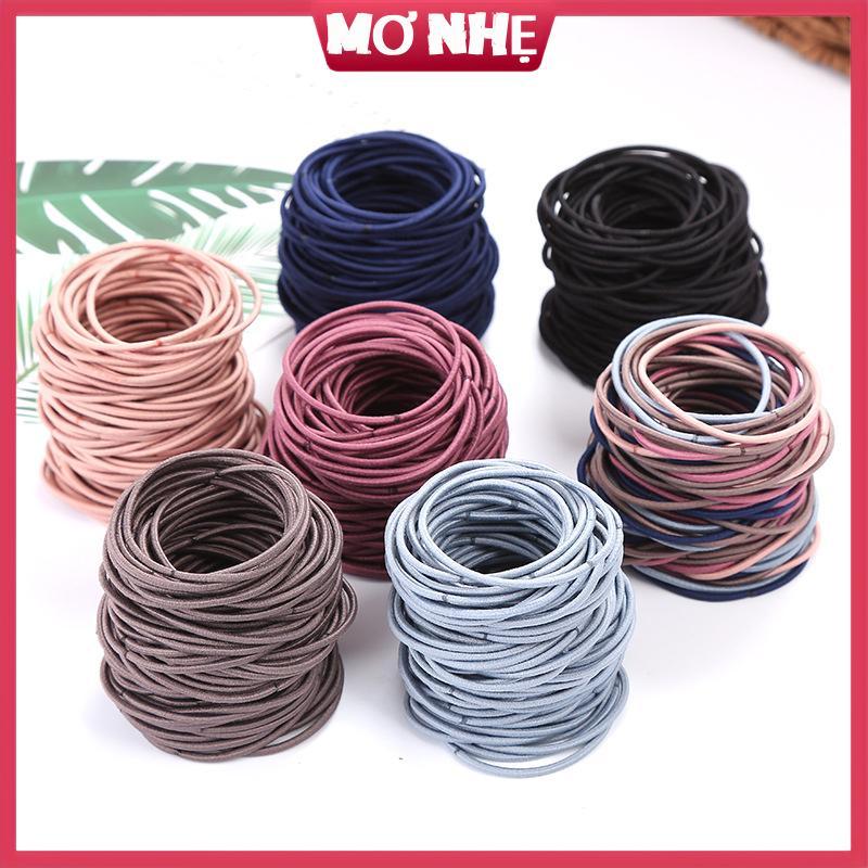 100 chiếc dây buộc tóc cao su cho nữ dây buộc tóc Dây Buộc Tóc dây buộc tóc băng đô đàn hồi kẹp tóc 