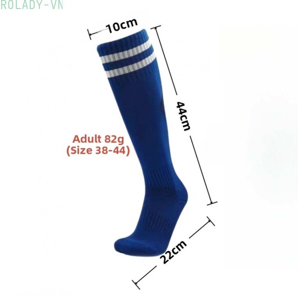 #ROYALLADY#Football Socks Double-sided Non-slip Reinforced Heel Area Extended Ankle Support
