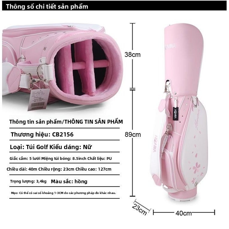 Túi đựng gậy golf tiêu chuẩn dành cho nữ PU Chống thấm nước và phong cách, thích hợp sử dụng cho ô t