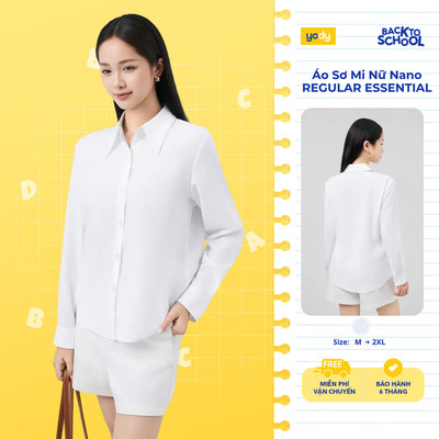 Áo Sơ Mi Nữ Yody Vải Nano Regular Essential Chống Nhăn, Thoáng Khí TRA WCSH26A012