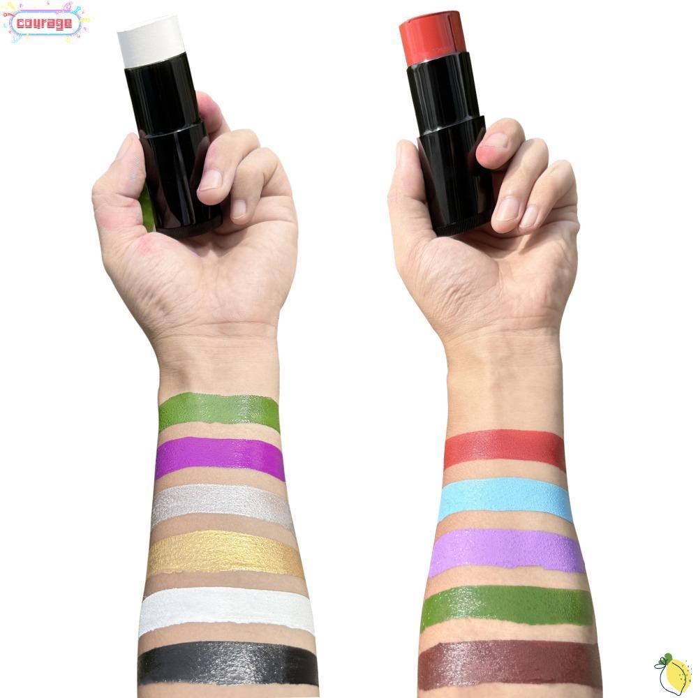 COURAGE1 Paint Stick, Face Body Washable Painting Stick Cream, Water-Based Safe Paint Pigment Cospla