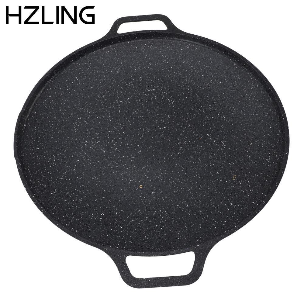 Chảo nướng Hàn Quốc HZLING, Chảo nướng điện Hàn Quốc hợp kim nhôm chống dính, Ổ cắm dầu tròn chịu nh