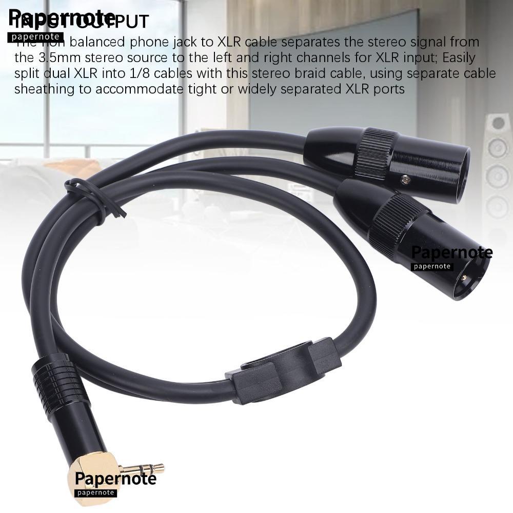 GIẤY 3.5mm sang Dual XLR Male, Plug and Play Male Connector 3 Pin, Chuyên nghiệp Linh hoạt 1 / 8 Ste