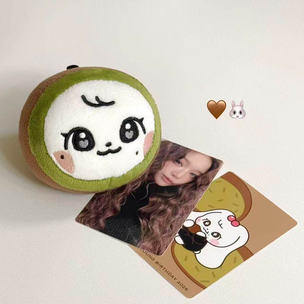 IVE Cherry plush pendant cherry Dubai soft cookies ins Korean creative peripheral support doll