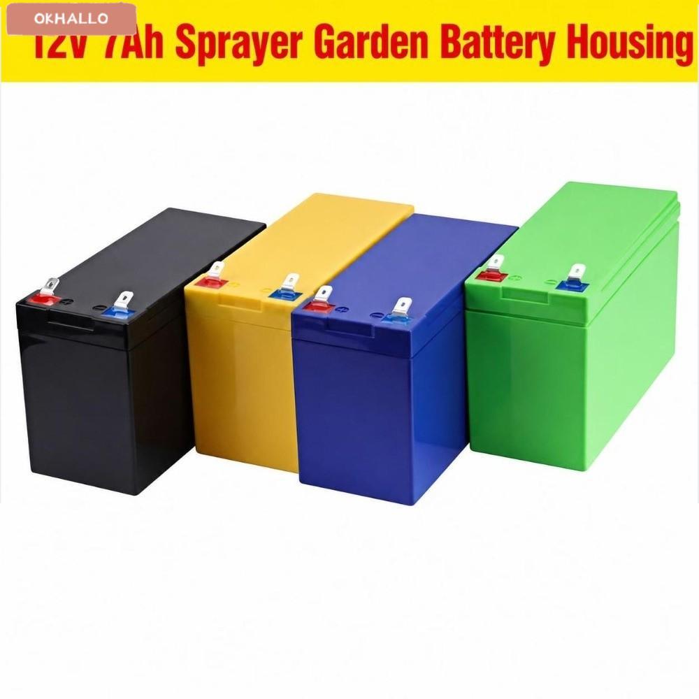 Giá đỡ pin OKHALLO, Vỏ pin SLA nhiều màu ABS, Hộp rỗng 12V 7Ah