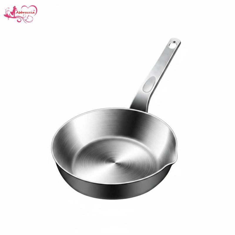 Chảo chiên không gỉ Chảo đáy phẳng nhỏ Thép 316 Nhiều lớp
