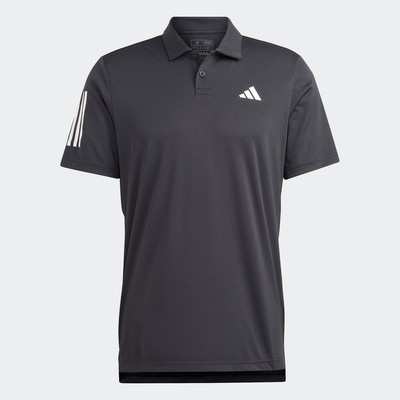 adidas Quần vợt & Padel Tennis Áo Polo Tennis 3 Sọc Club Nam Đen HS3269
