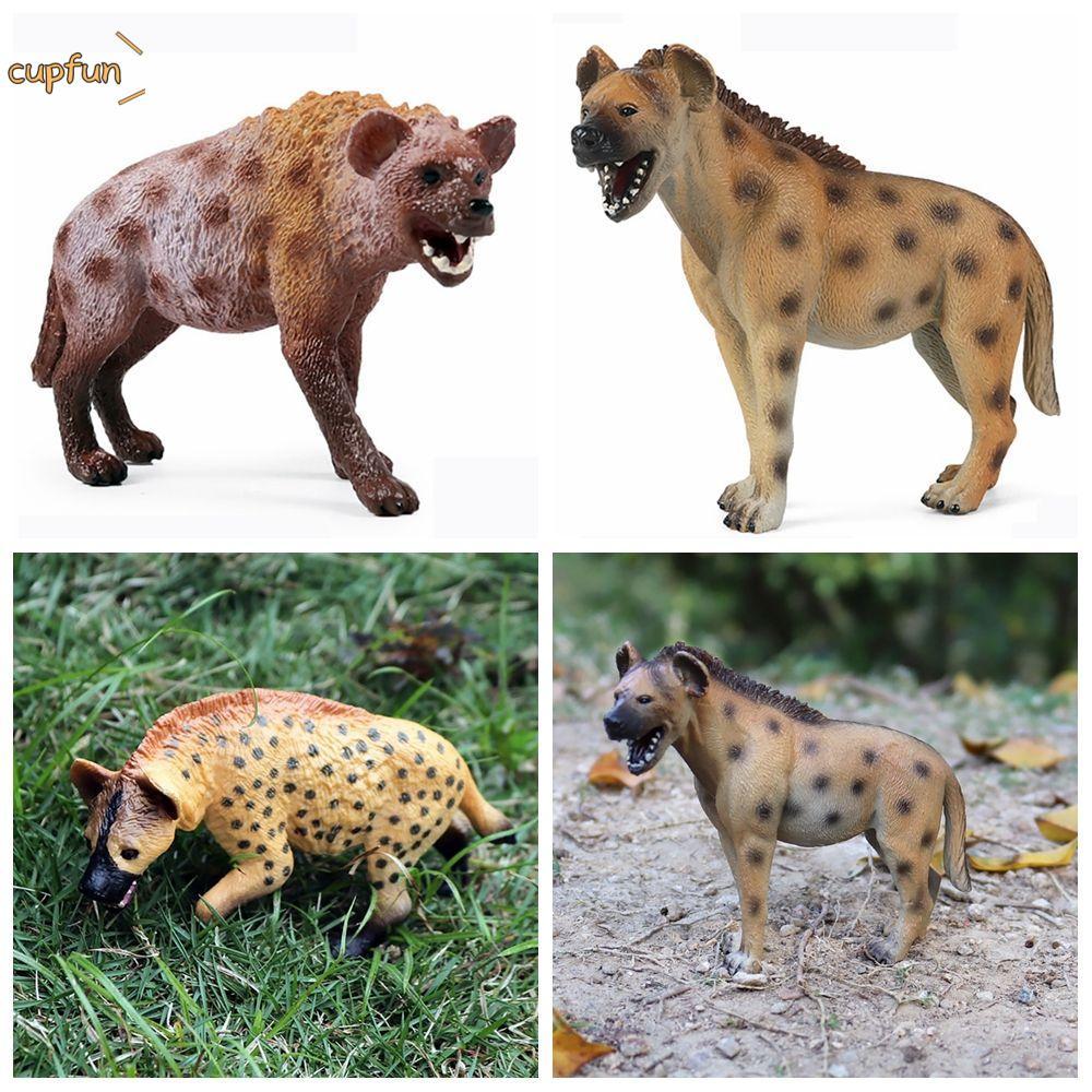CUPFUN Spotted Hyena Mô Hình Đồ Chơi Giáo Dục Học Sớm Trẻ Em Nhận Thức Mô Phỏng Động Vật Hoang Dã