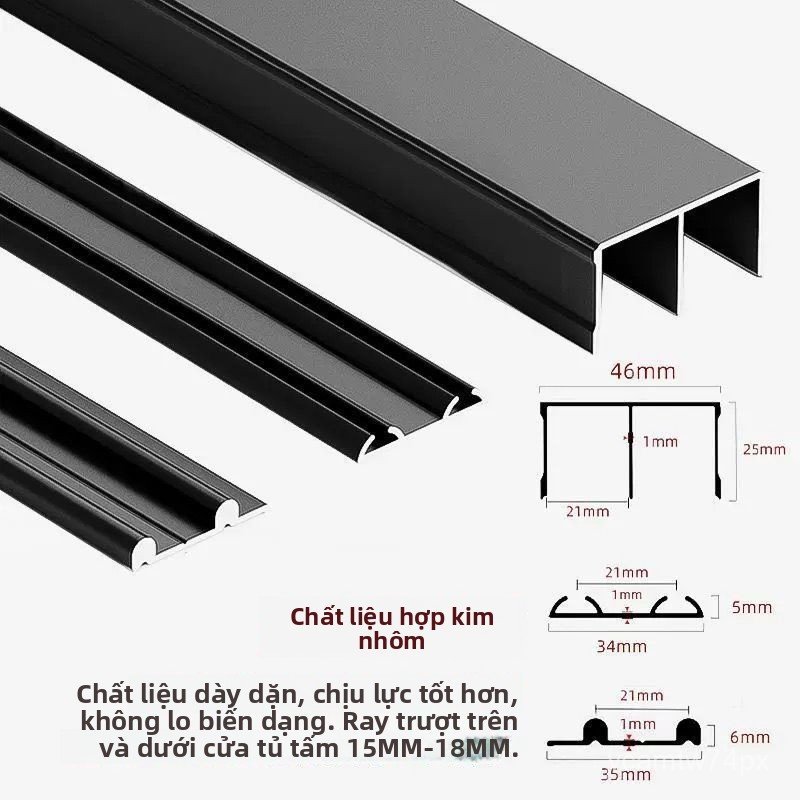 Ray cửa trượt tủ quần áo, không cần rãnh, cửa trượt ray đôi, cửa trượt vách ngăn, cửa gỗ, cửa trượt,