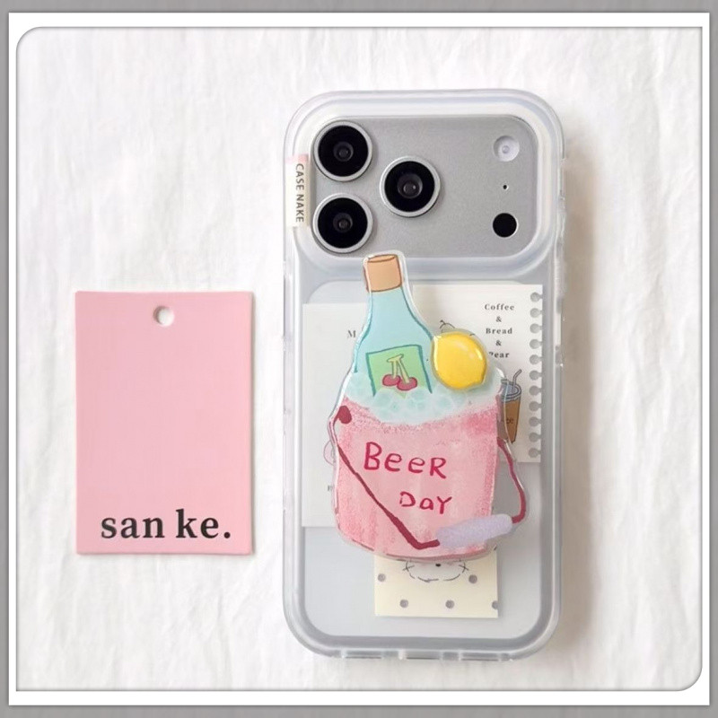 Mèo Bia Anh Đào Thích Hợp Cho Xiaomi 17PROMAX / 17 Pro / 12S Pro xiaomi 17 / 15 / 14 / 15 Pro Mờ Tro
