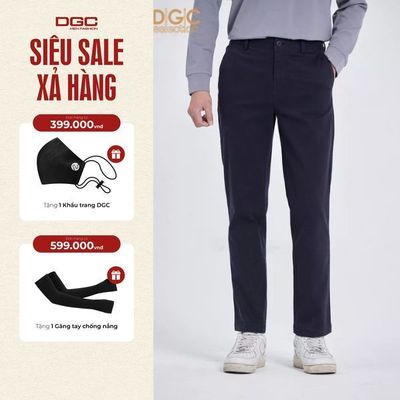 Quần Kaki nam DGCs - dáng suông nhẹ vừa vặn, co giãn nhẹ - SQKBC10M