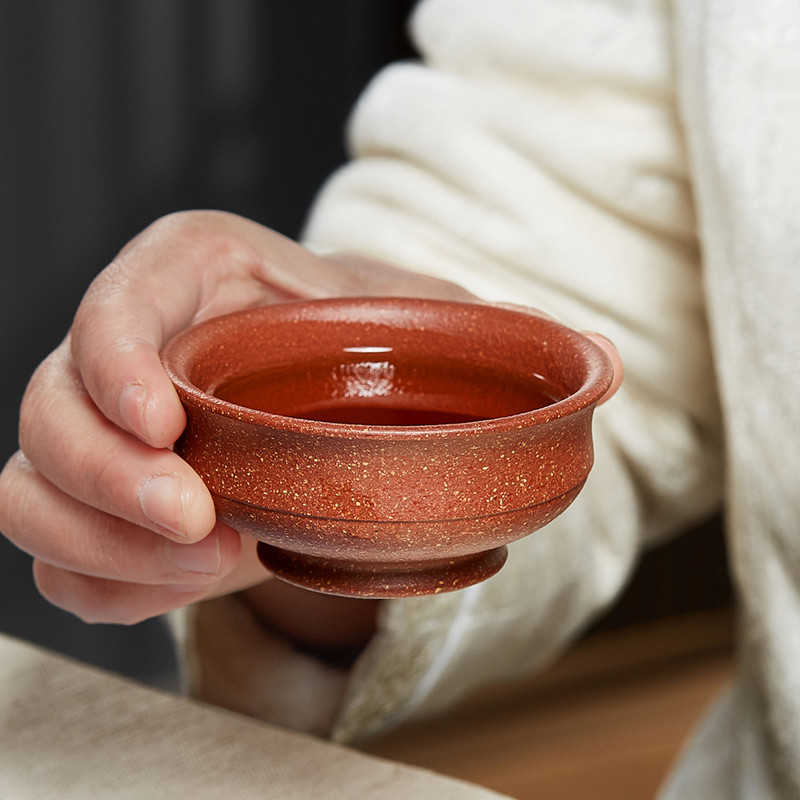 Yixing Zisha Master Cup Kung Fu Tea Set Trà Cao Cấp Kung Fu Tea Set Cốc Trà Nhỏ Cá Nhân Chuyên Dụng 