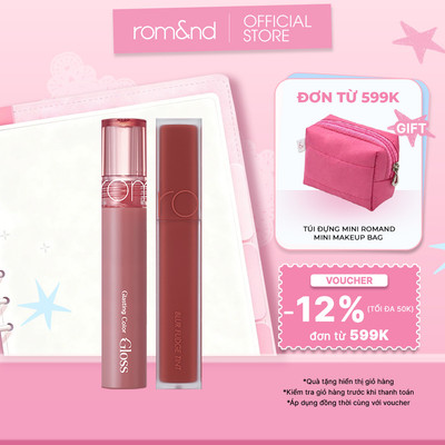 [March Bundle] Combo Son Kem Blur Fudge Tint + Son Bóng Romand Glasting Color Gloss