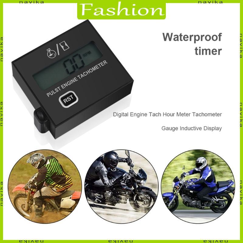 NA Có Thể Thay Thế Kỹ Thuật Số Tach Giờ Đồng Hồ RPM Tachometer Cho Xe Máy Phát Điện ATV Bụi Bẩn Xe Đ