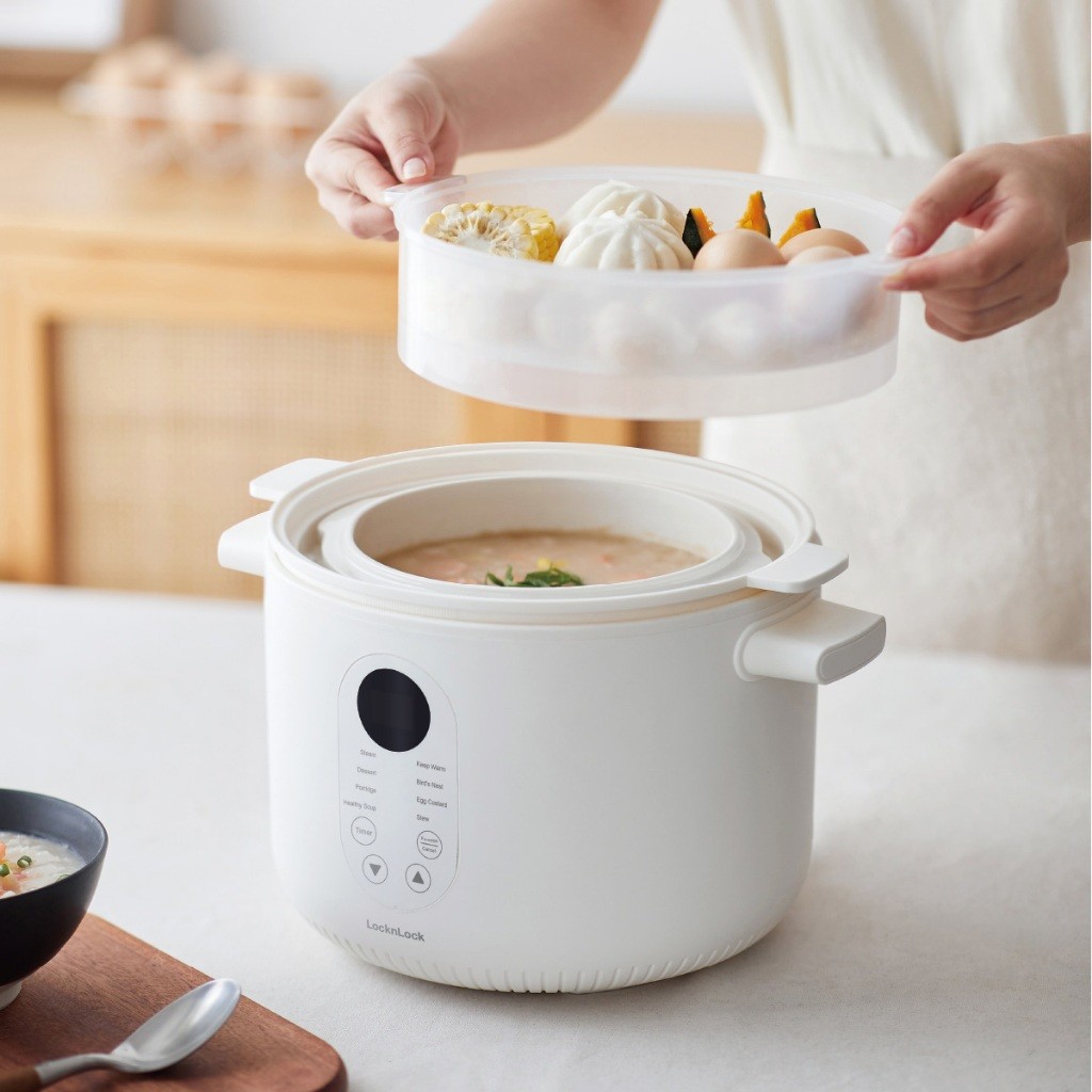 🌟 Nồi nấu chậm đa năng Locknlock Bianco Multi-function Slow Cooker 2.5L EJP164IVY