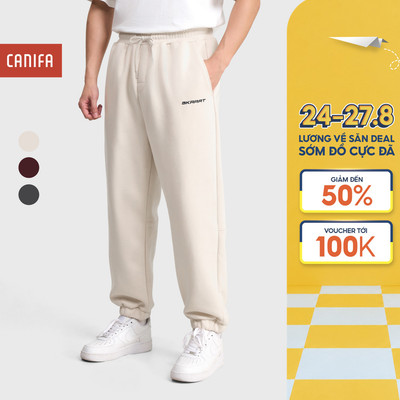 Quần nỉ nam CANIFA ống suông cào lông mềm mịn 8BP25C001