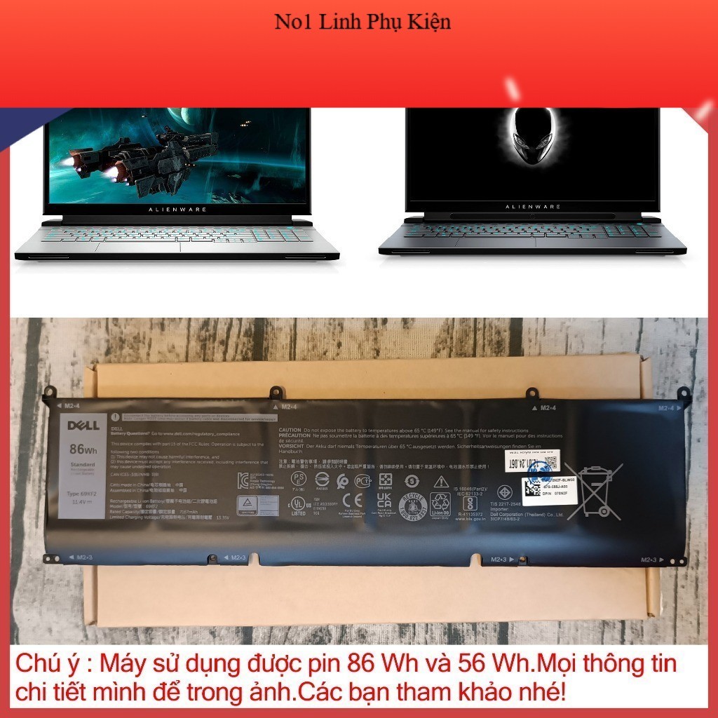Pin Thay Thế cho Laptop Dell Alienware m17 R3