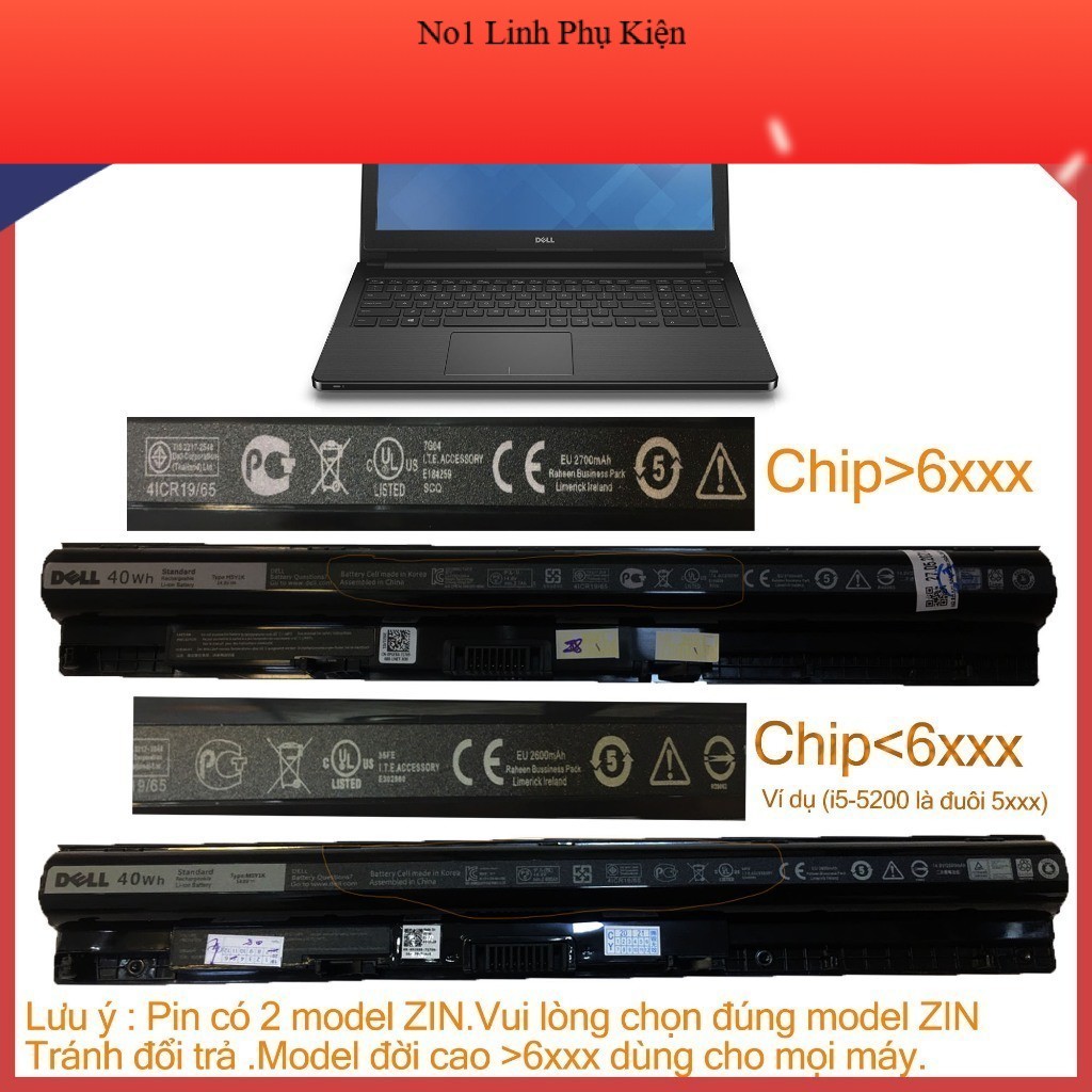 Pin Thay Thế cho Laptop Dell Vostro 15 3568