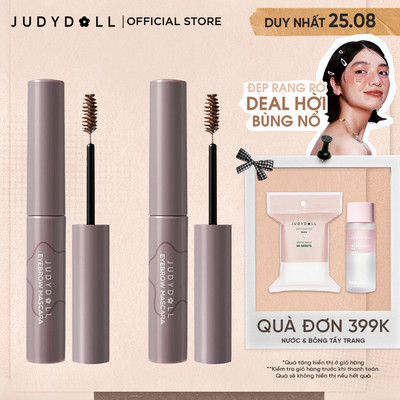 [COMBO 2] Combo 02 Mascara Lông Mày JUDYDOLL Eyebrow Mascara Đổi màu tự nhiên Không bết vón cục Chuốt định hình chân mày Lâu trôi Chống nước 2,5g