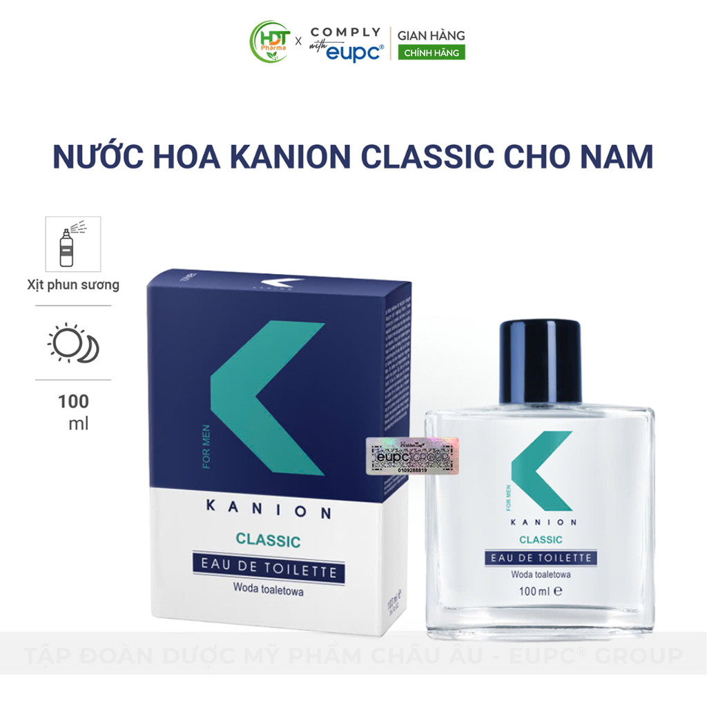Nước Hoa Kanion Classic Cho Nam Kanion For Men Classic Eau De Toilette 100ml