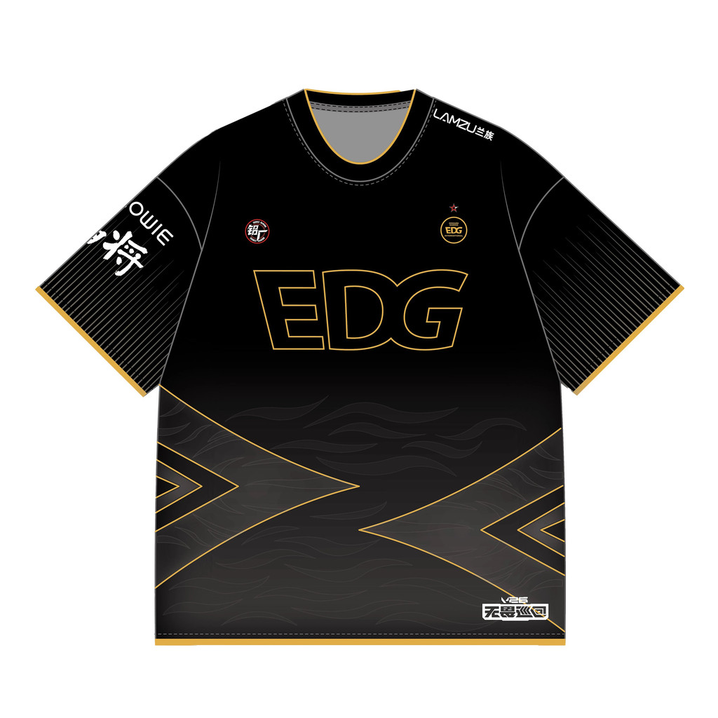 EDG Đội GIÁ TRỊ Jersey Division 2026 Series Đen ZMJJKK Đồng Phục Quần Áo Áo Áo Thun