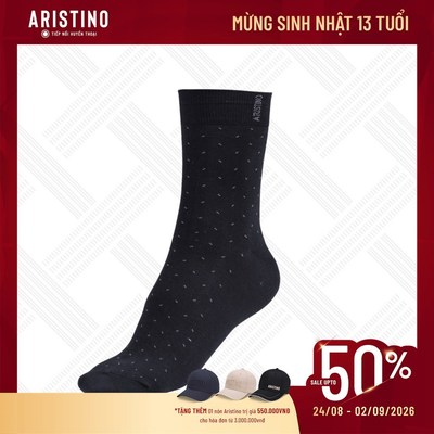 Tất nam cổ cao Aristino dệt sợi thoáng khí, bảo vệ bàn chân với công nghệ kháng khuẩn, khử mùi - ASC025