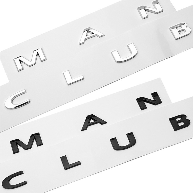 3d ABS Đen Xe Chữ Cái Clubman Logo Thân Cây Biểu Tượng Huy Hiệu Decal Cho Cooper S F54 R55 R 55 JCW 