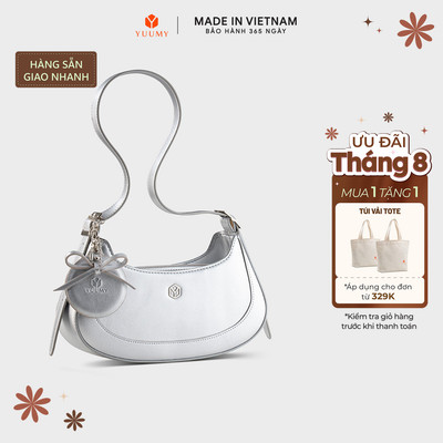 Túi Yuumy (Thời trang nữ phối gương tròn và nơ xinh xắn - Túi đeo vai da Glossy YN345) Bagsmart