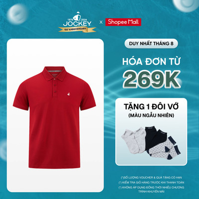 Áo Polo Nam Jockey poly wicking slim-fit chống nhăn thêu logo Full Boy - J1315