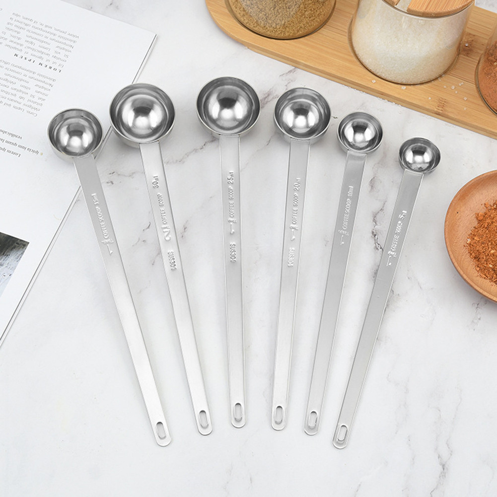 [DOLLDOLL-VN]Measuring Spoon Coffee Graduated Spoon Engraving Double Unit Accessories