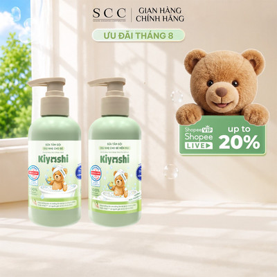 Sữa Tắm Gội Dịu Nhẹ Cho Bé Kiyoshi Chiết Xuất Củ Cải Đường Giúp Dưỡng Tóc Và Dưỡng Ẩm Da Bé 200g