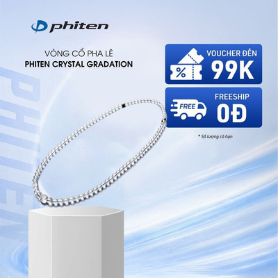 Vòng Cổ Phiten Crystal Necklace Gradation Hỗ Trợ Cân Bằng Cơ Thể Chăm Sóc Sức Khỏe Phong Cách Thời Trang