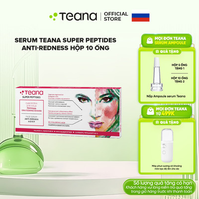 Serum Teana Super Peptides Anti-Redness giảm đỏ, viêm và phục hồi da nhạy cảm 10ml/20ml