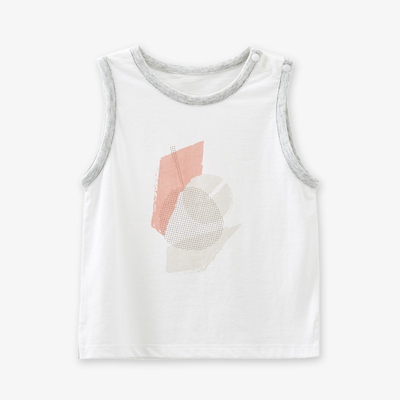 Bé babybean Kiss Đậu Mùa Hè Sản Phẩm Mới Trẻ Em Tay Ngắn Quần Áo Cho Bé Áo Chui Đầu Vest Breeze Nhóm