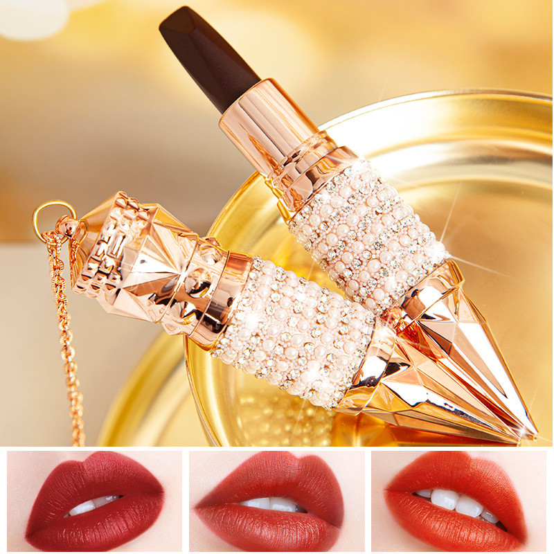 Marco Andy Queen Scepter Tricolor Lipstick Matte Matte Dưỡng ẩm Màu sắc phong phú Rendering Silky Kh