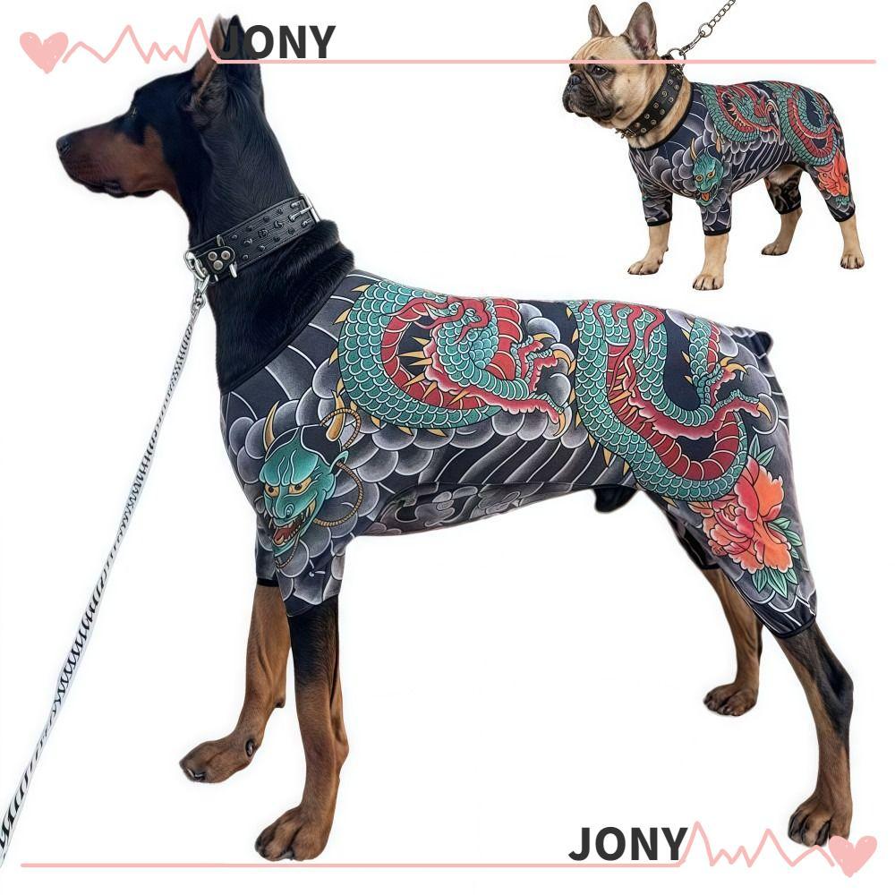JONYPH Dog Cat Tattoo Jacket, Áo Vest hình xăm thú cưng vui nhộn như thật, Sáng tạo gần gũi thoáng k