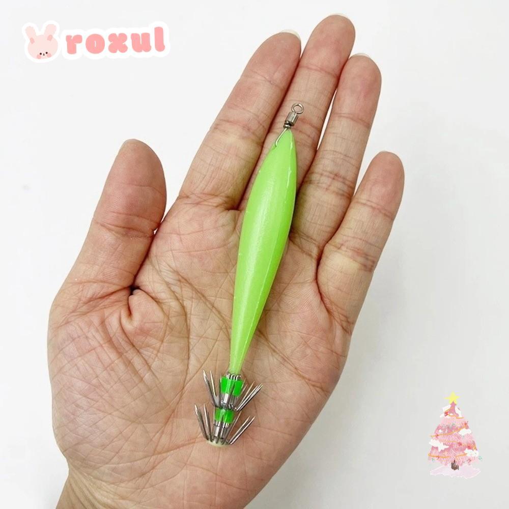 ROXUL Glow Squid Jig Hook, Glow In The Dark Octopus Style Octopus Jig Hook, Thiết kế Jig bền bỉ Bộ n