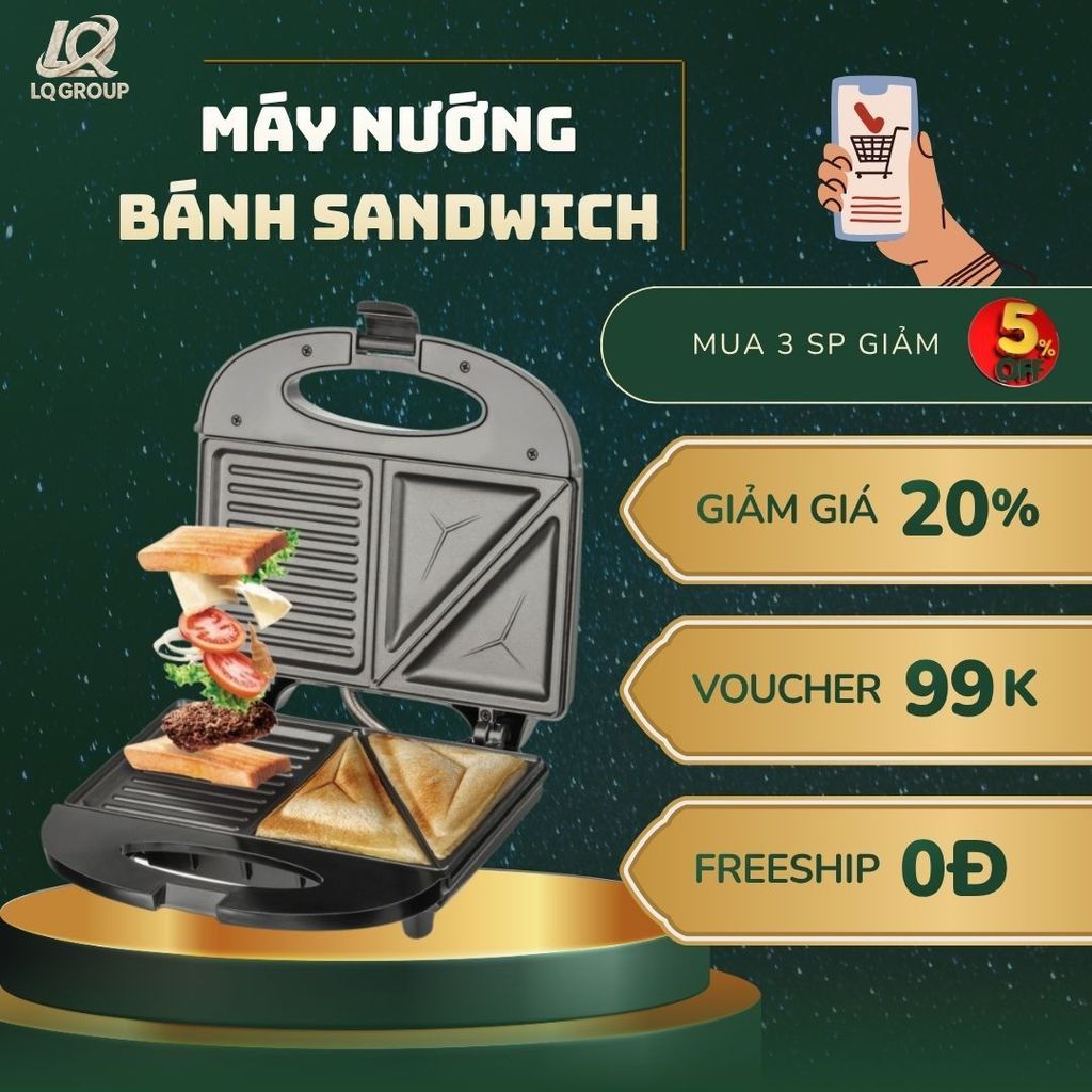 LQ- R RAF Tiêu Chuẩn Sandwich Maker Máy Làm Ăn Sáng Mini Waffle Maker Máy Làm Bánh Đa Năng Máy Làm B