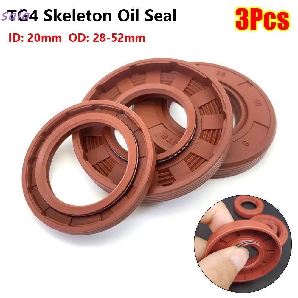 SAIA 3 Con dấu dầu xương FKM, ID 20mm OD 28-52mm FKM Fluoro Rubber TC FB TG4 Dầu Seal, Con dấu môi đ