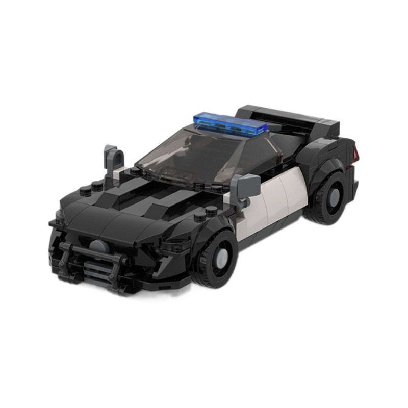 Jizai Tùy Chỉnh Moc Tuần Tra Xe Cảnh Sát Hạt Nhỏ Lắp Ráp Xe Mô Hình Tự Làm Lắp Ráp Gạch Đồ Chơi
