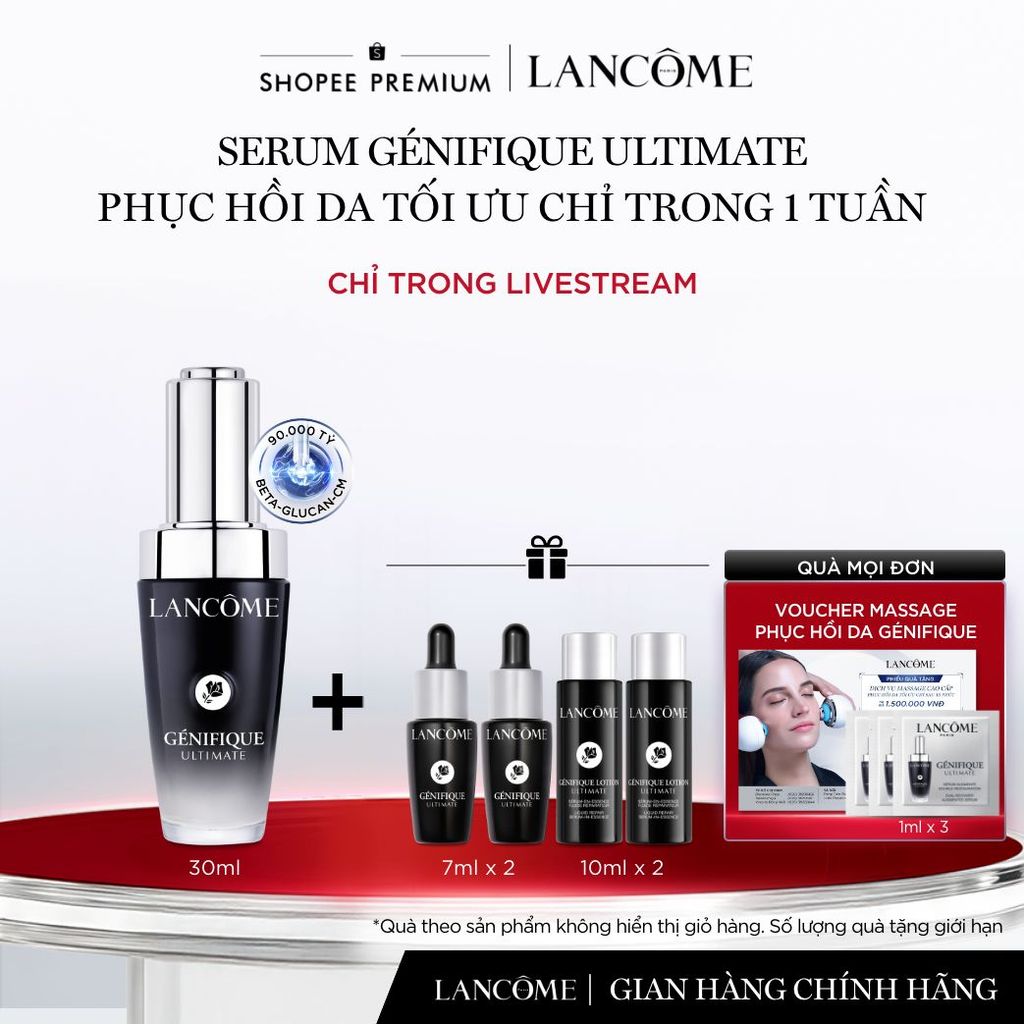 [KOL] Serum Phục Hồi Da Tối Ưu Chỉ Trong 1 Tuần Genifique Ultimate Lancome 30ml