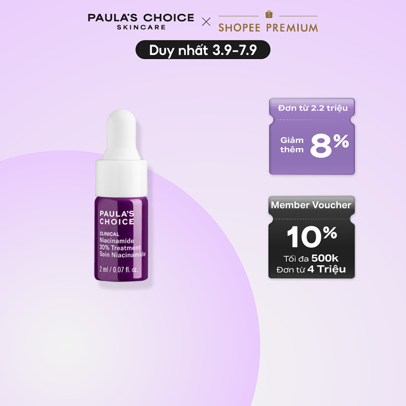 Tinh chất thu nhỏ lỗ chân lông và giảm nếp nhăn Clinical Niacinamide 20% Treatment 2ml 78032