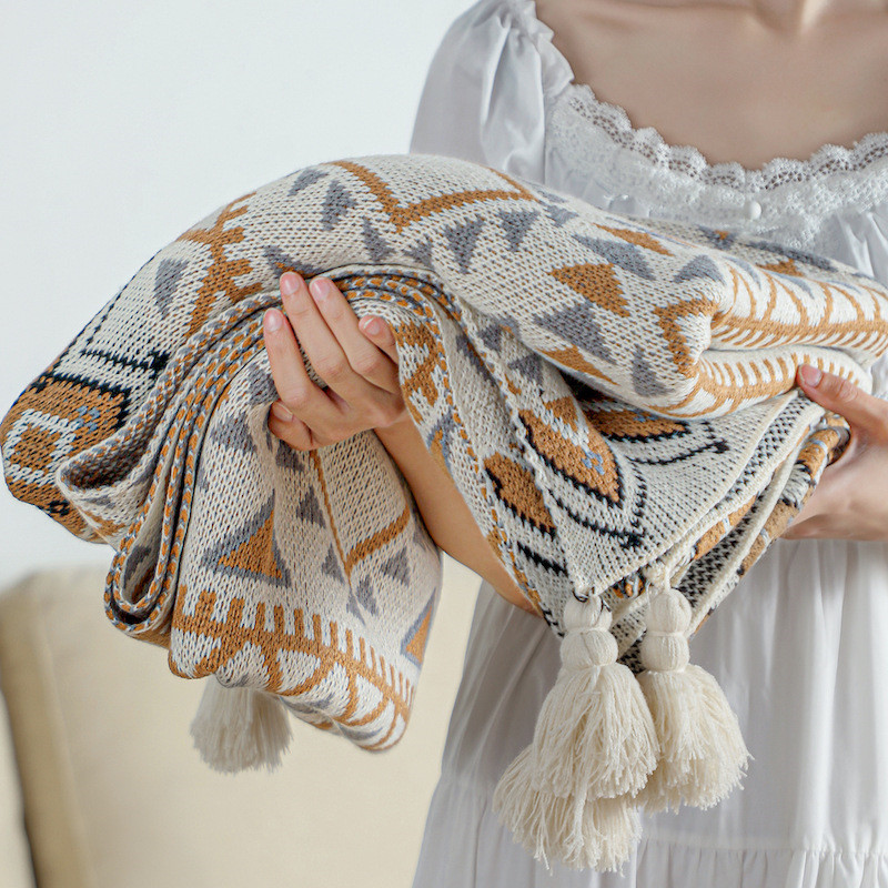 Navajo ánh sáng ban ngày chăn dệt kim bohemian điều hòa chăn ngủ trưa chăn ghế sofa chăn chăn chăn c