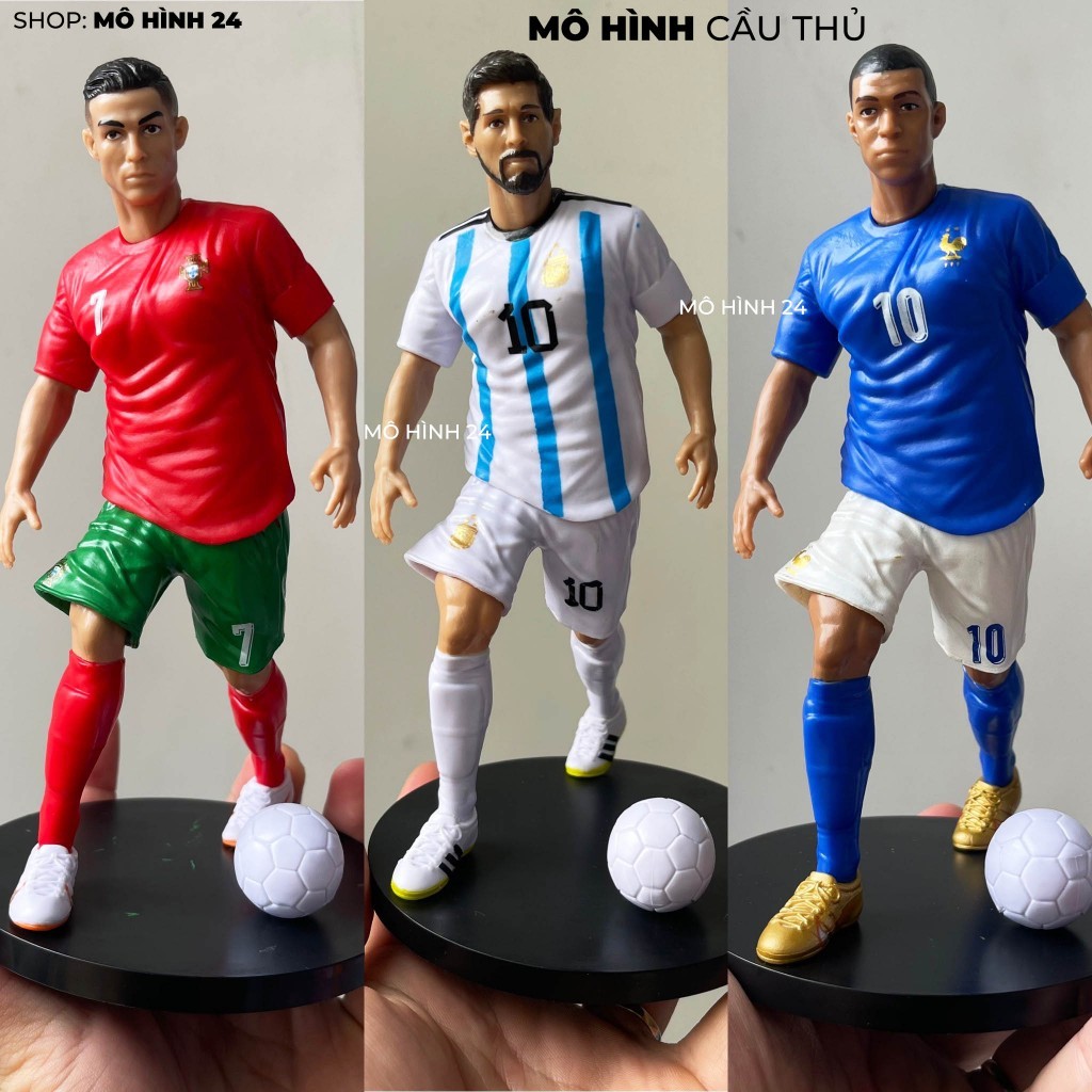 CÓ SẴN Mô hình nhân vật Cầu thủ bóng đá Messi Ronaldo Mbappe GOAT figure CR7 M10 Kylian Mbappé Lione