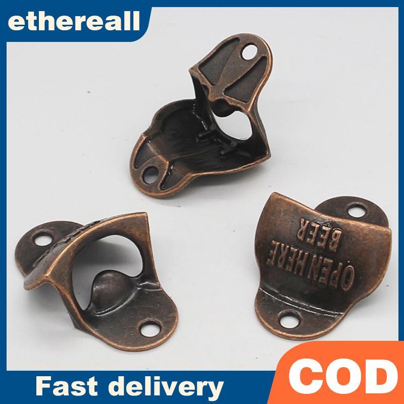 ETH Retro Beer Bottle Opener Wall Mounted Vintage Bar Cafe Wall Decoration Beer Openers Kitchen Open