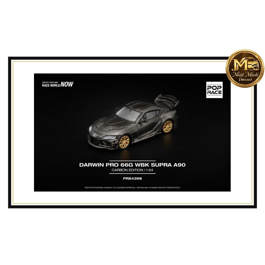 Mô hình xe ô tô Toyota Darwin Pro 66G WBK Supra A90 Carbon Edition tỉ lệ 1:64 Poprace PR640398