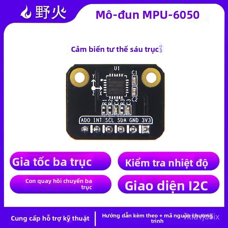 Module MPU6050 Wildfire Xiaozhi cảm biến tư thế 6 trục gia tốc 3 trục gyro 3 trục